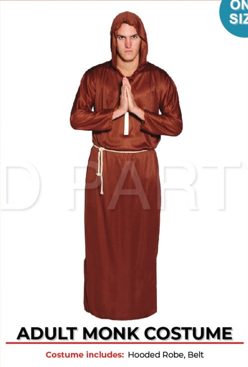 BROWN Adult Monk Costume